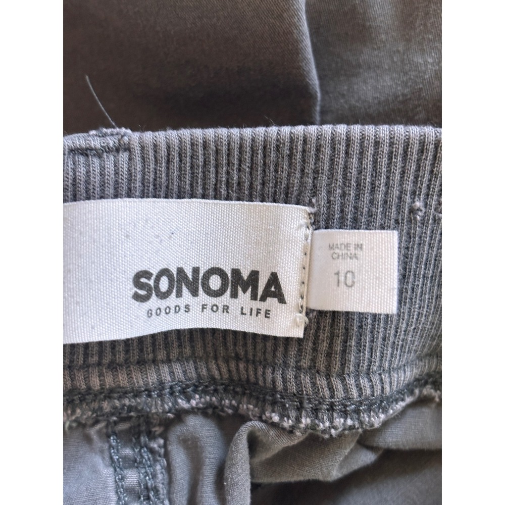 Sonoma Womens Cargo Shorts Size 10 Gray Utility Gorpcore Hiking Stretch Pockets - Picture 5 of 7